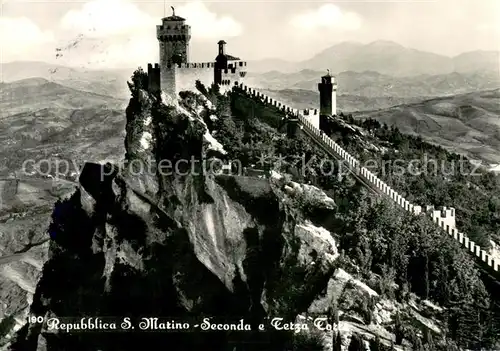 AK / Ansichtskarte San_Marino_Repubblica Seconda e Terza Torre San_Marino_Repubblica
