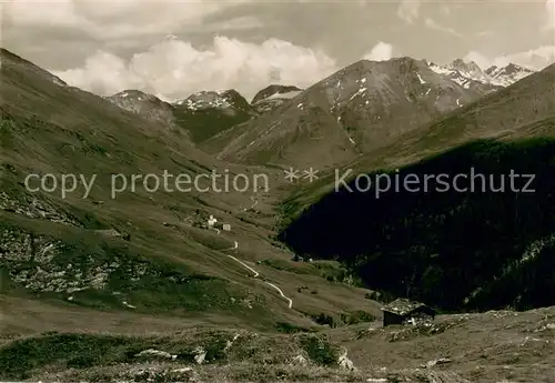 AK / Ansichtskarte Avers_GR Das Huchtal mit Avers Cresta Avers_GR