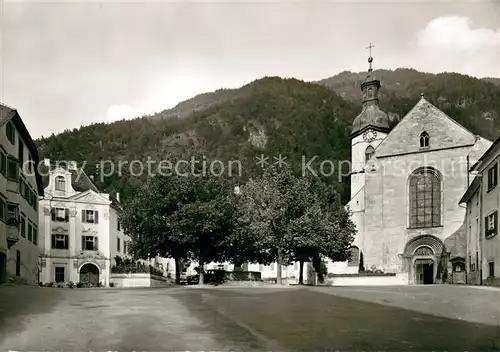 AK / Ansichtskarte Chur_GR Hof mit Kathedrale und Bischoefl Schloss Chur_GR