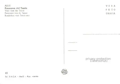AK / Ansichtskarte Assisi_Umbria Panorama dal Tescio Assisi Umbria