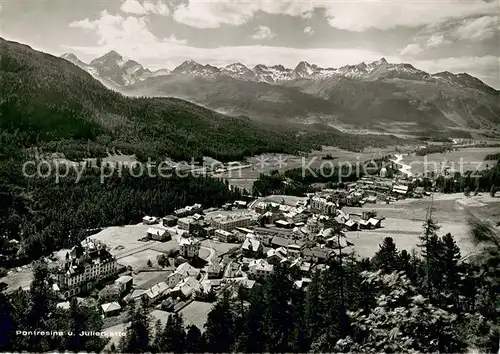AK / Ansichtskarte Pontresina mit Julierkette Pontresina