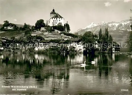 AK / Ansichtskarte Werdenberg Schloss Werdenberg mit Alpstein Werdenberg