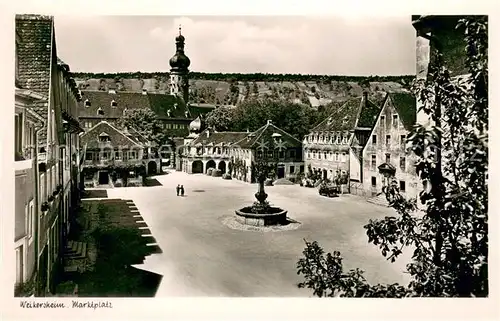 AK / Ansichtskarte Weikersheim Marktplatz  Weikersheim