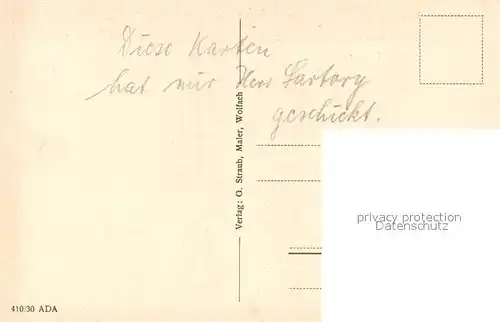 AK / Ansichtskarte Wolfach F?rstenberger Tor Zeichnung G. Straub  Wolfach