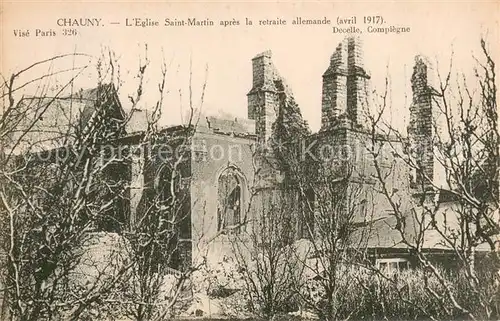 AK / Ansichtskarte Chauny_Aisne Eglise Saint Martin  Chauny Aisne