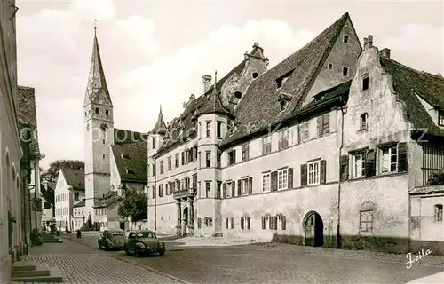 AK / Ansichtskarte Pappenheim_Mittelfranken Kirche Altes Schloss VW Brezelfenster Pappenheim Mittelfranken