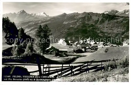 AK / Ansichtskarte Feldis_GR Piz Beverin Bruschghorn 