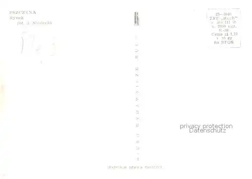 AK / Ansichtskarte Pszczyna Rynek Pszczyna