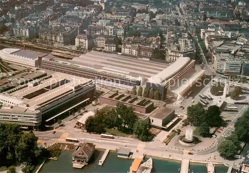 AK / Ansichtskarte Luzern_LU ?berbauung Bahnhofgebiet Fliegeraufnahme  Luzern_LU