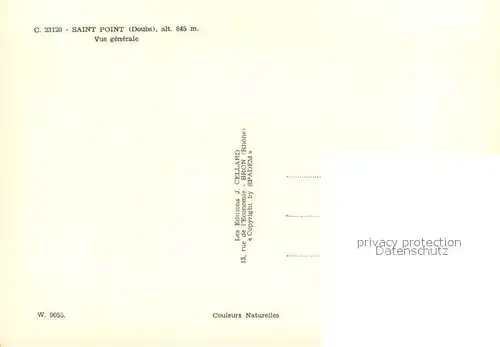 AK / Ansichtskarte Saint Point Lac  Saint Point Lac