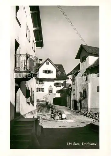AK / Ansichtskarte Sarn_Hinterrhein Dorfpartie Sarn Hinterrhein