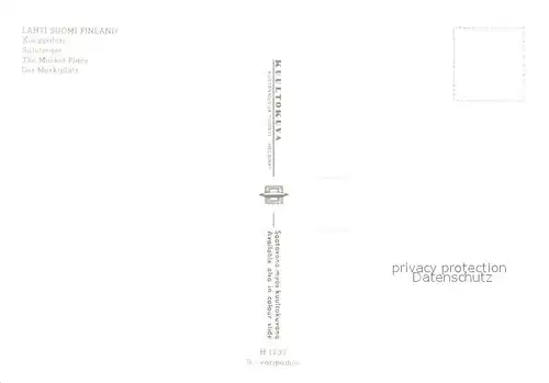 AK / Ansichtskarte Lahti Kauppatori Marktplatz Lahti