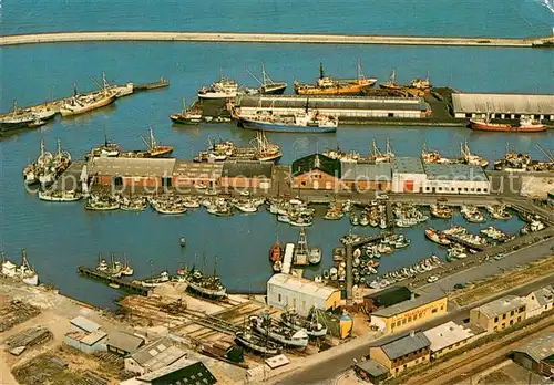 AK / Ansichtskarte Hirtshals Hafen Fliegeraufnahme Hirtshals