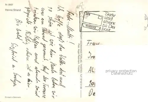 AK / Ansichtskarte Henne_Strand Fliegeraufnahme Henne_Strand