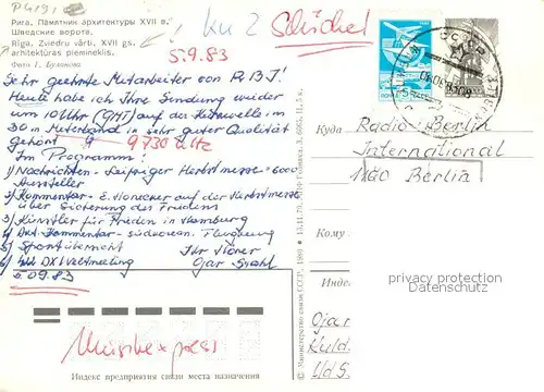 AK / Ansichtskarte Riga_Lettland Schweden Tor Riga_Lettland