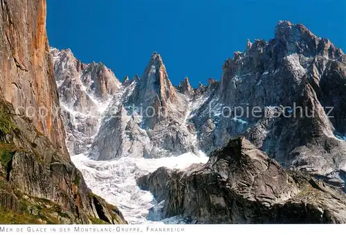 AK / Ansichtskarte Gletscher Mer de Glace Montblanc Gruppe  