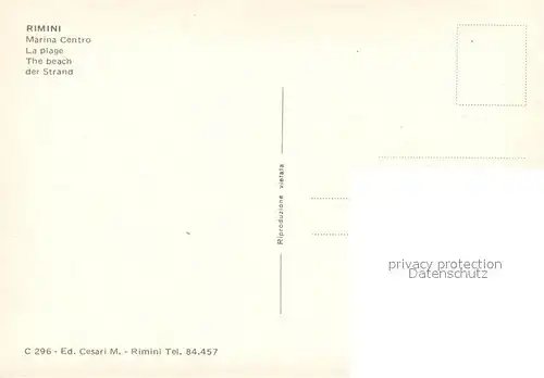 AK / Ansichtskarte Rimini Marina Centro Spiaggia Rimini