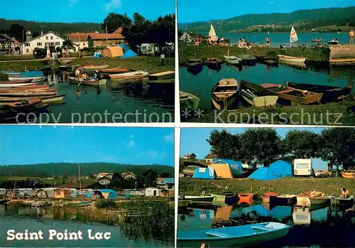 AK / Ansichtskarte Saint Point Lac Campingplatz am See Hafen Saint Point Lac