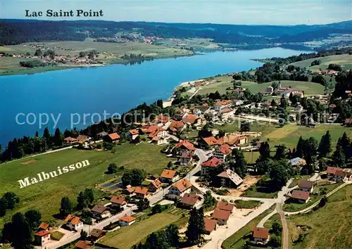 AK / Ansichtskarte Malbuisson_Doubs Station et Lac de Saint Point vue aerienne Malbuisson Doubs