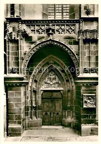 AK / Ansichtskarte Kitzingen_Main Portal der Pfarrkirche St. Johannis Kitzingen Main