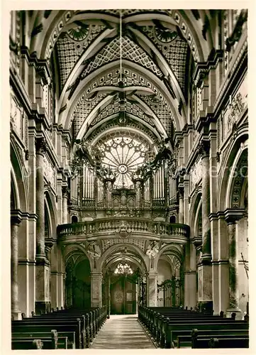 AK / Ansichtskarte Ebrach_Oberfranken Kloster Kirche ehem. Zisterzienserkloster 13. Jhdt. Mittelschiff Ebrach Oberfranken