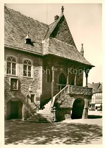 AK / Ansichtskarte Goslar Rathaus Freitreppe 16. Jhdt. Goslar