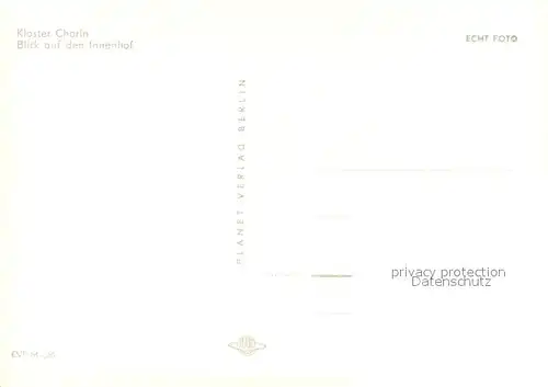 AK / Ansichtskarte Chorin Kloster Chorin mit Innenhof Chorin