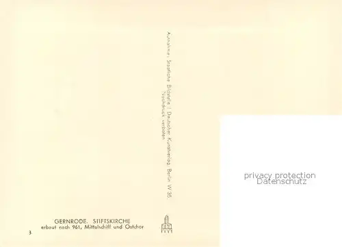 AK / Ansichtskarte Gernrode_Harz Stiftskirche Mittelschicht und Ostchor Gernrode Harz