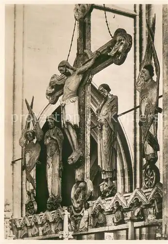 AK / Ansichtskarte Halberstadt Dom Kreuzigungsgruppe im ottonischen Dom Halberstadt