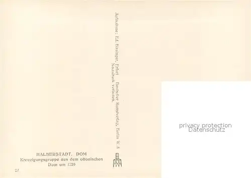 AK / Ansichtskarte Halberstadt Dom Kreuzigungsgruppe im ottonischen Dom Halberstadt