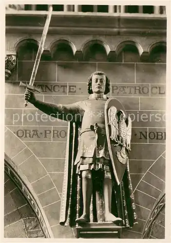 AK / Ansichtskarte Soest_Arnsberg St Patroklidom St Patroklus Holzbildwerk Soest_Arnsberg