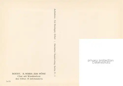 AK / Ansichtskarte Soest_Arnsberg St Maria zur Hoehe Chor mit Wandmalerei Soest_Arnsberg