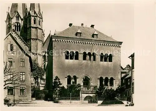 AK / Ansichtskarte Gelnhausen Rathaus und Tuerme der Marienkirche Gelnhausen
