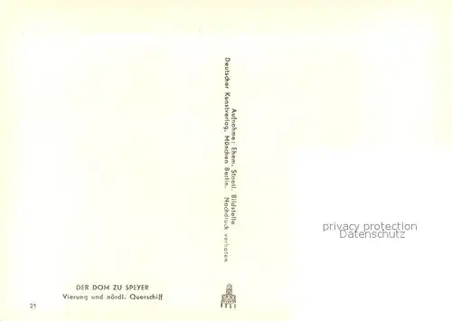 AK / Ansichtskarte Speyer_Rhein Dom Vierung und noerdl Querschiff Speyer Rhein