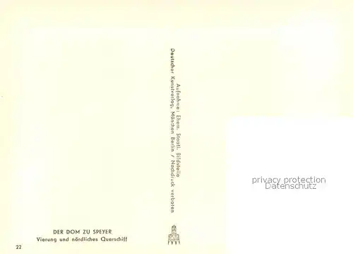 AK / Ansichtskarte Speyer_Rhein Dom Vierung und noerdliches Querschiff Speyer Rhein