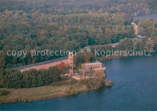 AK / Ansichtskarte Sacrow_Potsdam Havellandschaft mit Heilandskirche Fliegeraufnahme Sacrow Potsdam