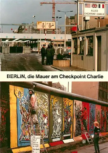AK / Ansichtskarte Berlin Checkpoint Charlie Berliner Mauer Berlin