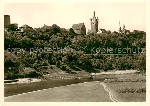 AK / Ansichtskarte Wimpfen Die Kaiserpfalz mit Rotem Turm Saalbau Steinhaus und Blauem Turm Pfarrkirche Wimpfen