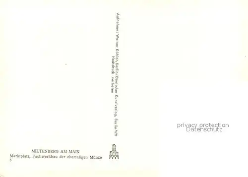 AK / Ansichtskarte Miltenberg_Main Marktplatz Fachwerkbau der ehem Muenze Miltenberg Main