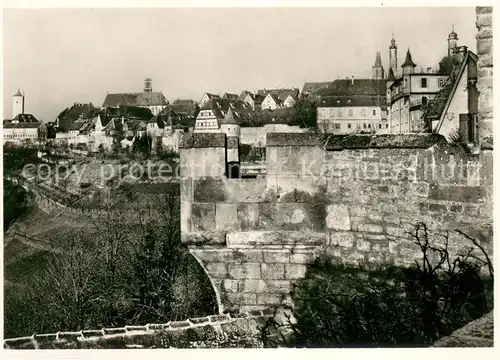 AK / Ansichtskarte Rothenburg_Tauber Blick ueber die Teufelskanzel am Koboldzeller Tor Rothenburg Tauber