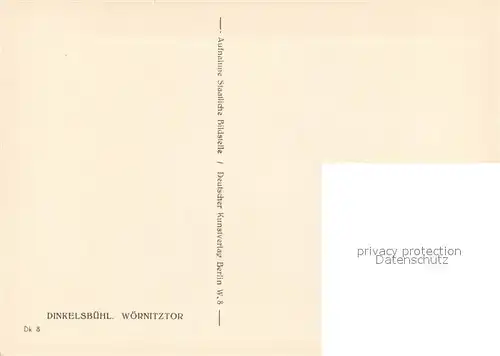 AK / Ansichtskarte Dinkelsbuehl Woernitztor Dinkelsbuehl