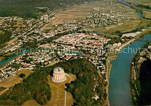AK / Ansichtskarte Kelheim Befreiungshalle Fliegeraufnahme Kelheim