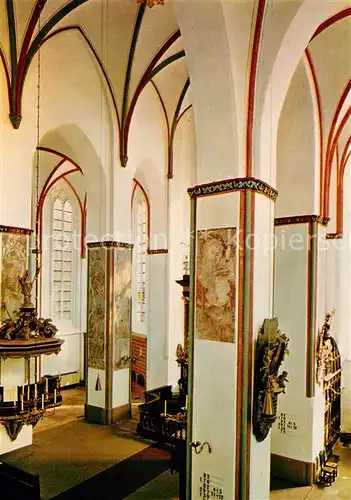 AK / Ansichtskarte Luebeck St Jacobikirche Kanzel und Wandmalereien Luebeck