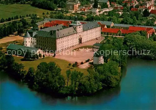 AK / Ansichtskarte Schleswig_Schlei Fliegeraufnahme Schloss Gottorf mit Burgsee Schleswig_Schlei