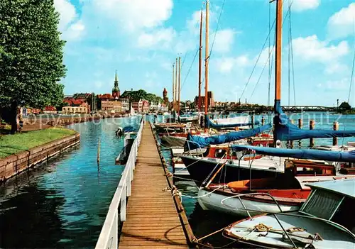 AK / Ansichtskarte Kappeln_Schlei Panorama Yachthafen Kappeln_Schlei