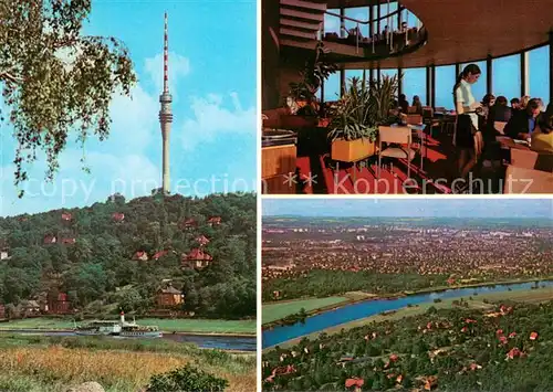 AK / Ansichtskarte Dresden Fernsehturm Gaststaette Blick vom Fernsehturm Dresden