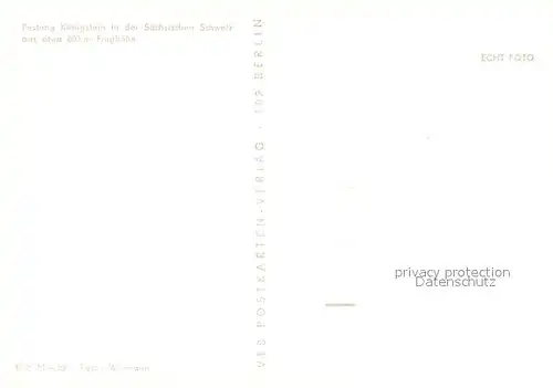 AK / Ansichtskarte Koenigstein_Saechsische_Schweiz Festung Koenigstein Fliegeraufnahme Koenigstein_Saechsische