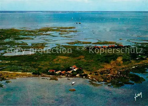 AK / Ansichtskarte Arcachon_Gironde Ile aux Oiseaux au milieu du Bassin Vue aerienne Arcachon Gironde