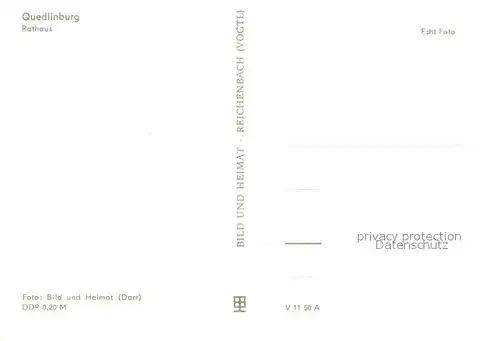 AK / Ansichtskarte Quedlinburg Rathaus Quedlinburg