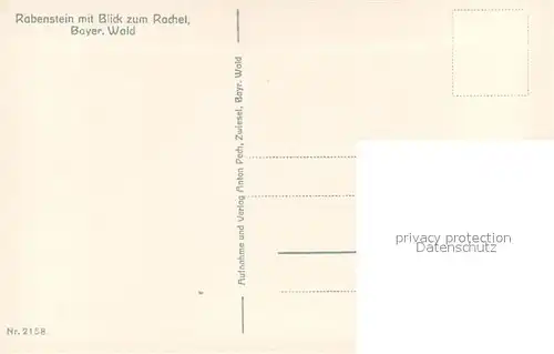AK / Ansichtskarte Rabenstein_Zwiesel mit Rachel  Rabenstein_Zwiesel